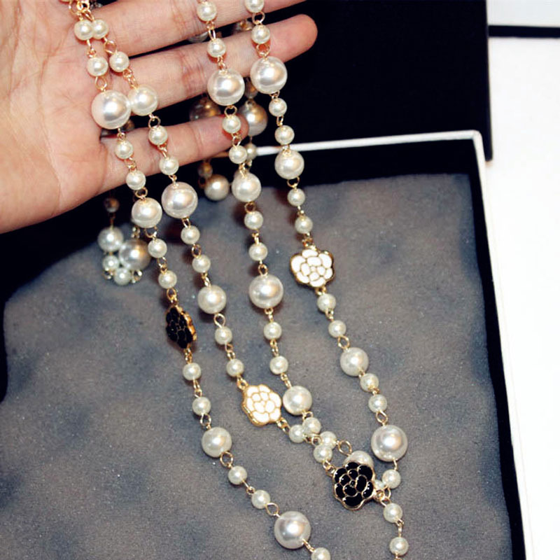 String Of Pearls Plant - สร้อยคอมุกยาวสร้อยคอผู้หญิงคู่ชั้น Collane Lunghe Donna Camellia Maxi