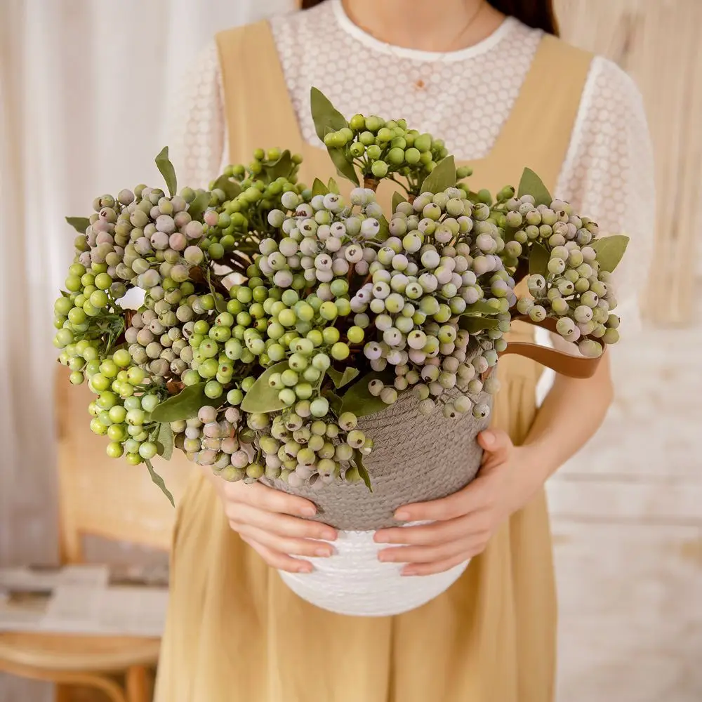 String Of Pearls Plant - 29 ซม.ประดิษฐ์สีเขียว INS Bean สาขา Berry