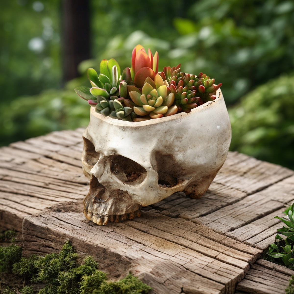 กระถางดอกไม้รูปหัวกะโหลก 1 ชิ้ - Snake Plant Ceramic บทวิจารณ์และราคา