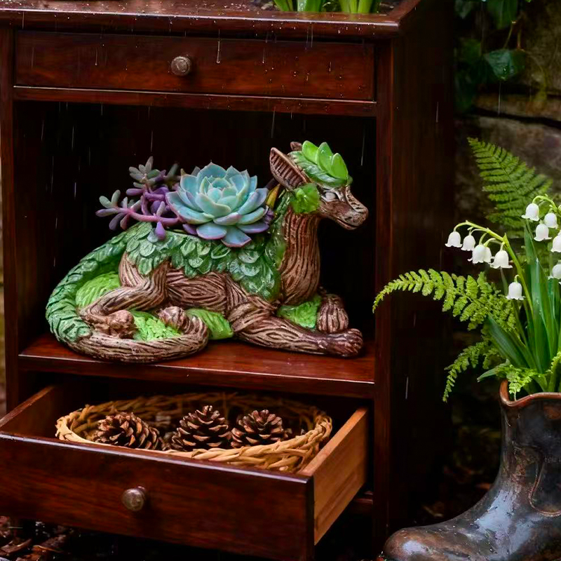 กระถางต้นไม้รูปมังกรสร้างสรรค์ - Snake Plant Ceramic บทวิจารณ์และราคา