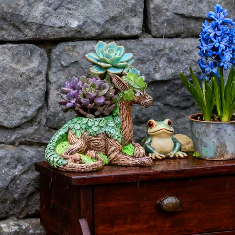 กระถางต้นไม้รูปมังกรสร้างสรรค์ - Snake Plant Ceramic บทวิจารณ์และราคา