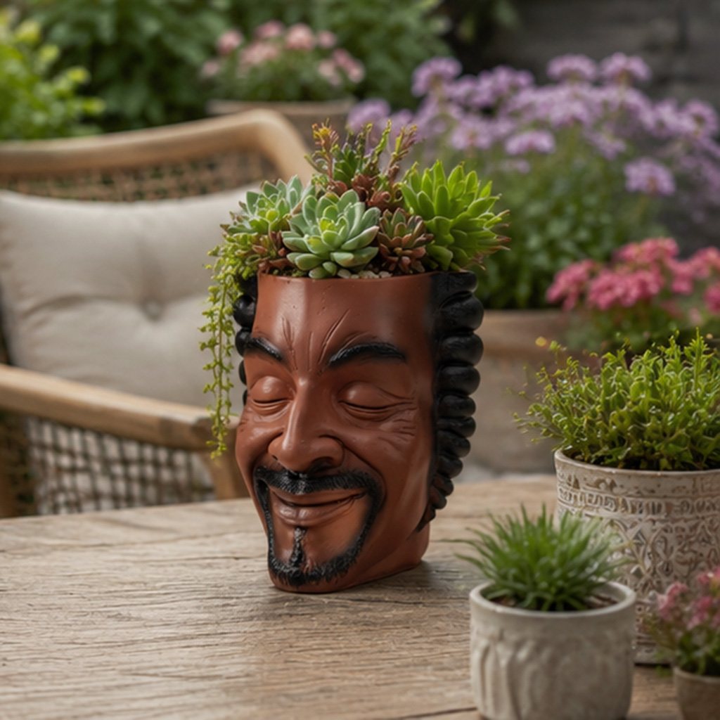 กระถางต้นไม้รูปหน้าคนสวยงาม ทำ - Snake Plant Ceramic บทวิจารณ์และราคา