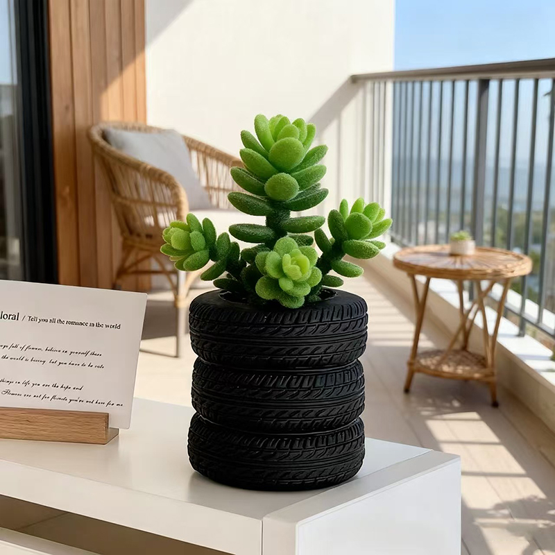 กระถางต้นไม้เรซิ่นรูปยางรถยนต์ - Snake Plant Ceramic บทวิจารณ์และราคา