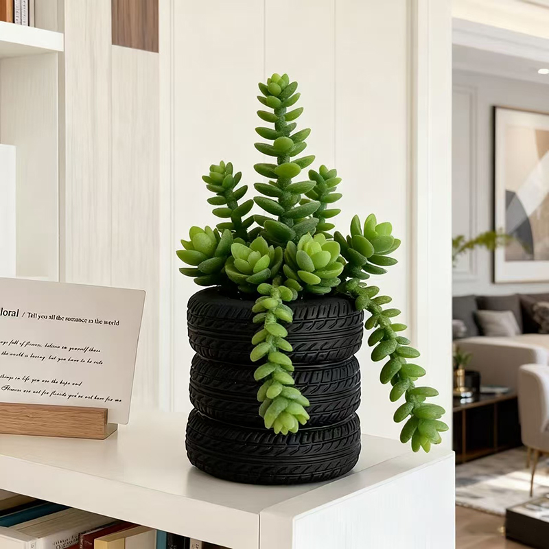 กระถางต้นไม้เรซิ่นรูปยางรถยนต์ - Snake Plant Ceramic บทวิจารณ์และราคา