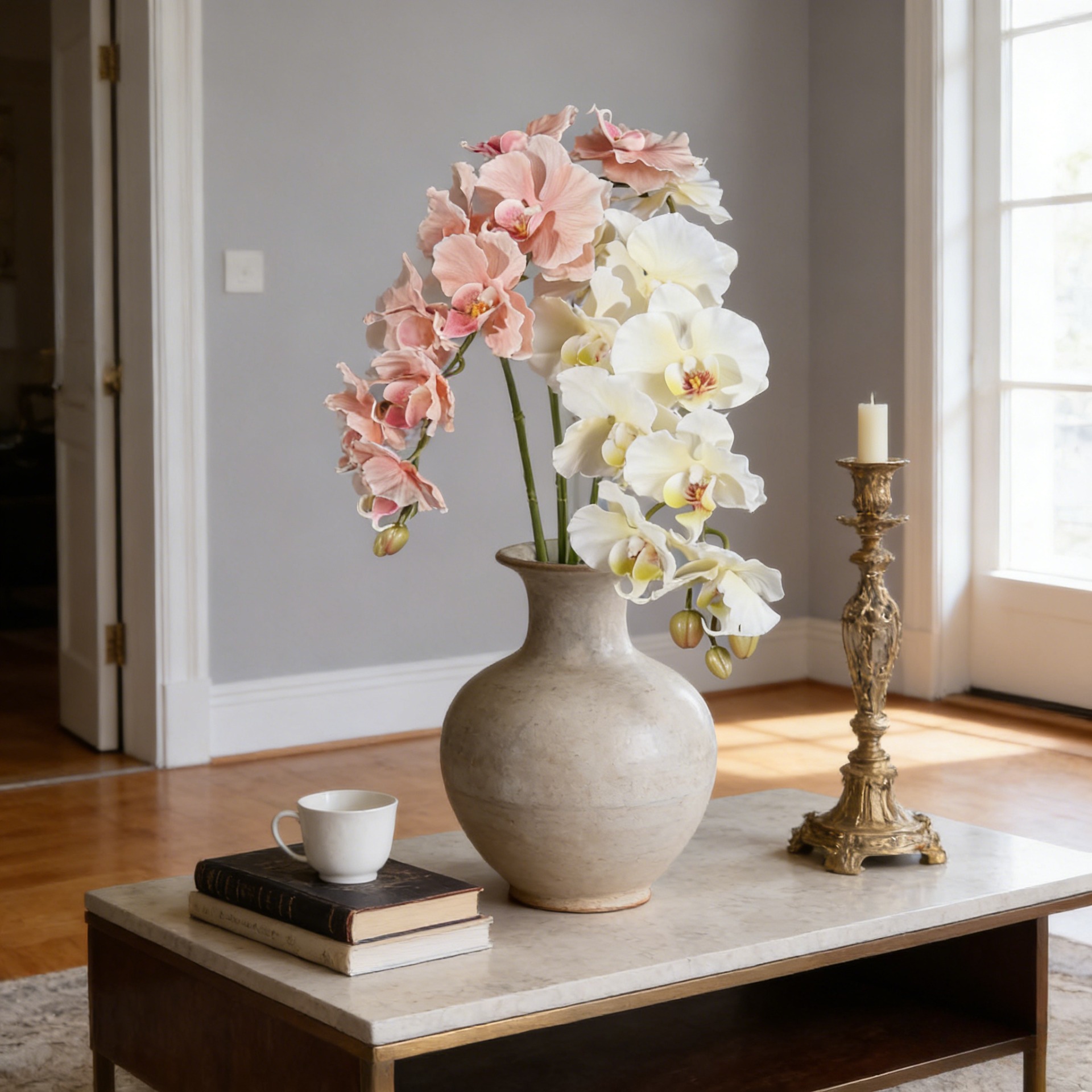 กล้วยไม้ฟาแลนนอปซิสประดิษฐ์สไต - Orchid Phalaenopsis บทวิจารณ์และราคา